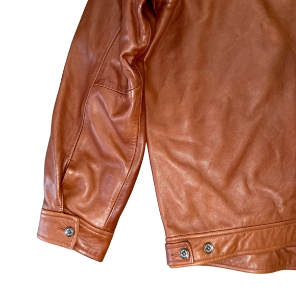 POLO RALPH LAUREN Men's Leather Bomber Jacket - M - Picture 3 of 16